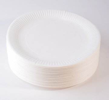 Тарелка одноразовая бумажная круглая